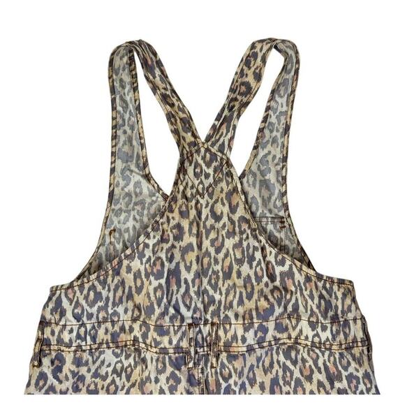 Urban Outfitters Camille Cotton Printed Overalls Leopard Print Streetwear Sz SP - Picture 8 of 10